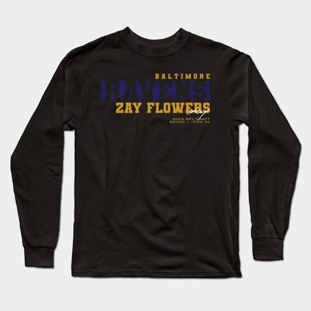 Zay Flowers Long Sleeve T-Shirt by Nagorniak